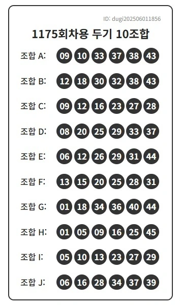 1175두기10조합